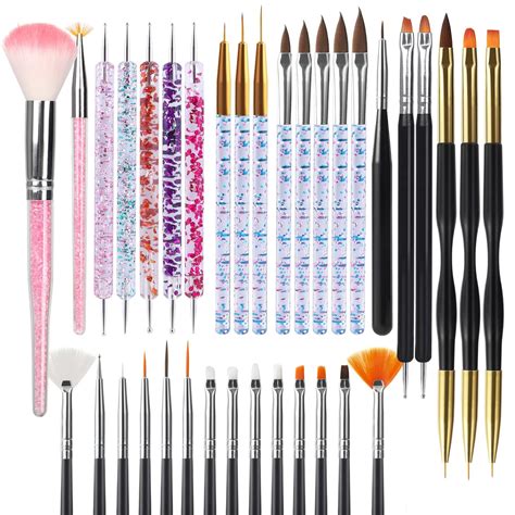 Amazon.com : Artdone 35pcs Nail Art Pens brushes,Nail Art Tool Set,Nail ...