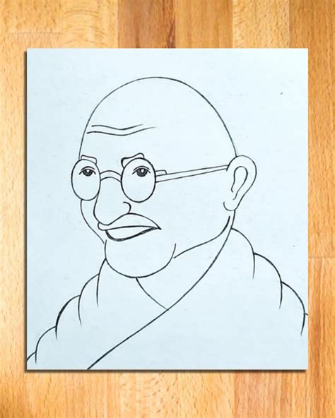 Easy Drawing of Mahatma Gandhi for Beginners | draw Mahatma Gandhi Step by Step in 2025 | Easy ...