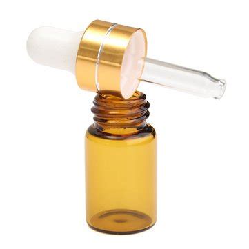 Atoz prime 3ml Empty Essential Oil Refillable Bottles Mini Amber Glass ...