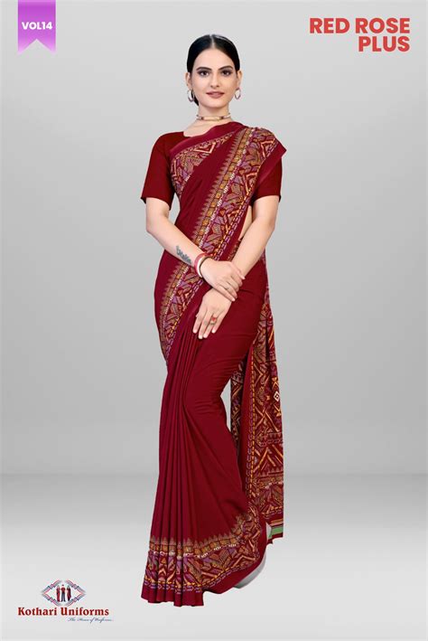 RPS1B - Uniform Sarees | Kothari Uniforms | Red Rose Plus