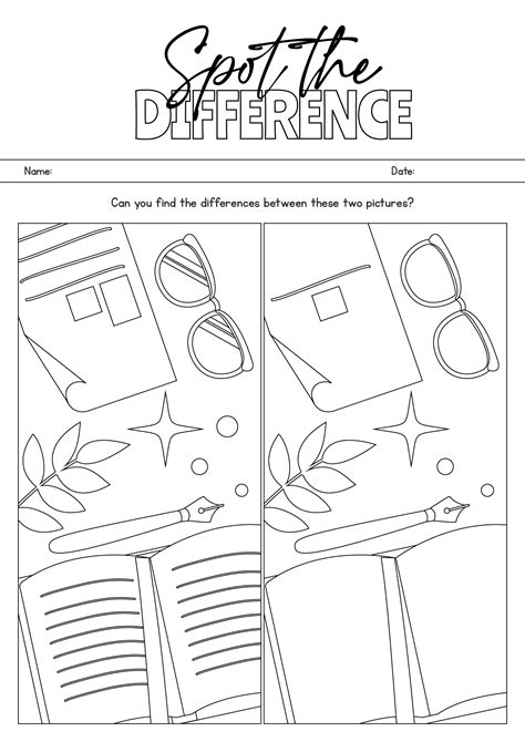 12 Printable Worksheets Spot The Difference - Free PDF at worksheeto.com