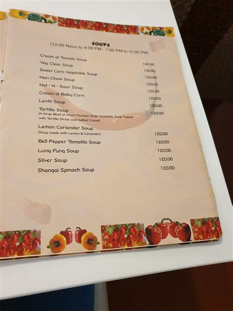 Menu at Chilly's Restaurant, Secunderabad, 1-7-139/1