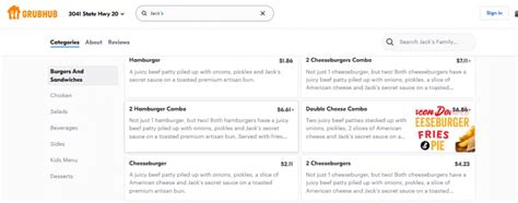 Image result for Jacks Menu Review