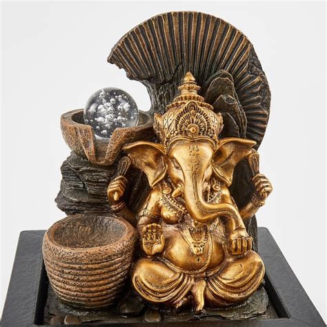 Buy Corsica Alpine Polyresin Ganesha Fountain - 21x17.5x25cm from ...