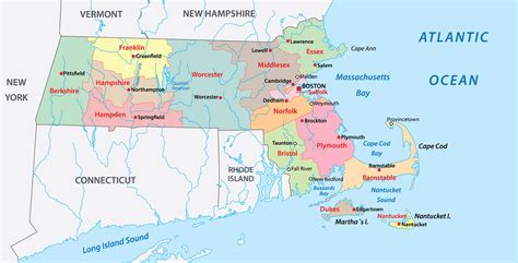 Map Of Massachusetts Counties And Towns