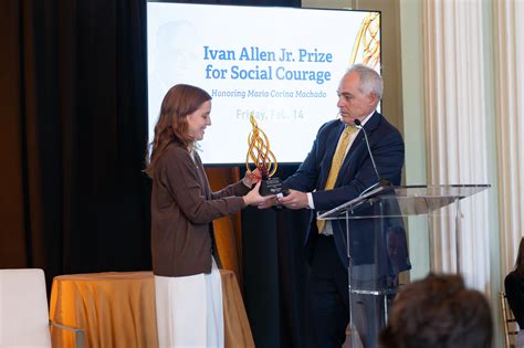María Corina Machado Receives Ivan Allen Jr. Prize for Social Courage ...