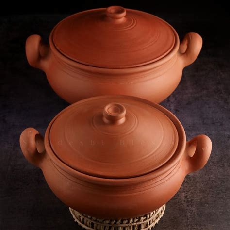 Buy Swadeshi Blessings Exclusive Range Unglazed Clay Handi/Earthen ...