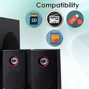 Impex BLUEROCK 140 Watts 5.1 Channel Multimedia Speaker System with USB ...
