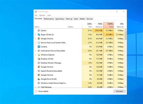 Image result for In Task Manager Disk Is Showing 100