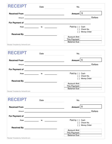 Image result for Receipt Template