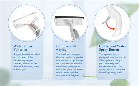 LOOKMINT Extendable Dual-Sided Window Squeegee, High-Reach Glass ...