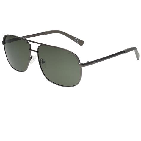 Buy Nautica Men's Grey Square Polarized|100% (Uv 400) Green Lens Large ...