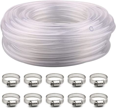 Amazon.com: JUNZHIDA 98ft 1/2"ID X 5/8"OD Dia Clear Vinyl Tubing ...