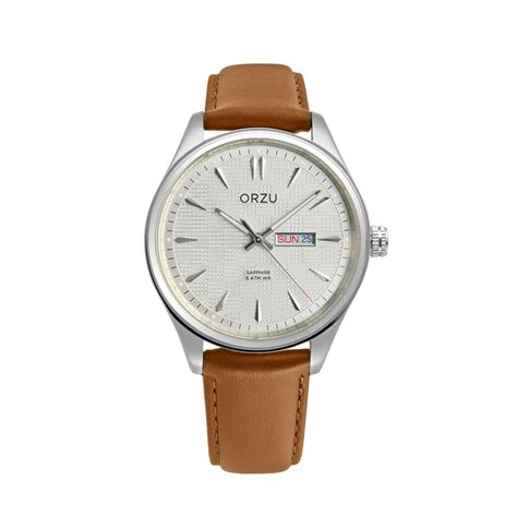 ORZU Analog Day Date Silver Dial Men's Watch - Orzu Watches