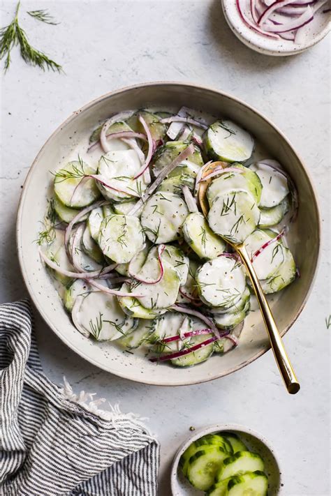 Creamy Cucumber Salad Recipe - The Real Food Dietitians