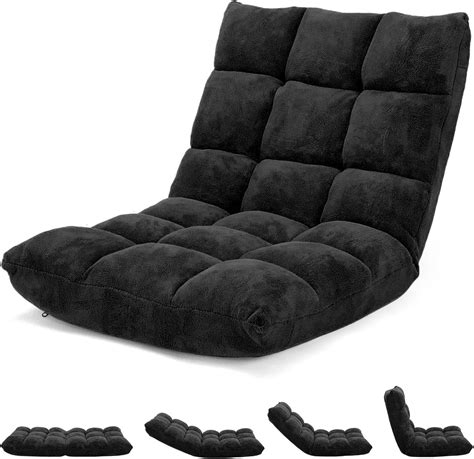 Floor Chair with Back Support, 14-Position Lazy Sofa Chair with Soft ...