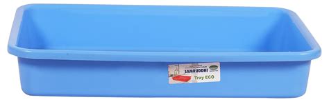 Samruddhi Plastic Tray (42 cm x 31.2 cm x 20 cm, Blue) : Amazon.in ...