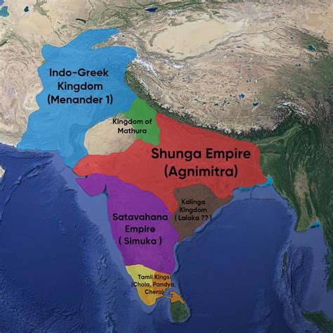 India in 2nd Century BCE, after the fall of Maurya Empire. Created in ...