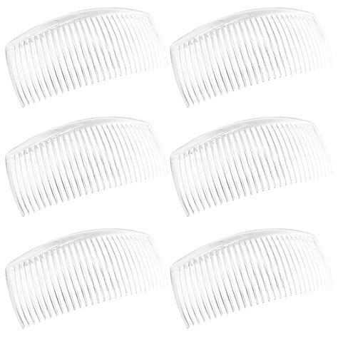 6 Packs French Twist Comb, Plastic Side Hair Combs with 29 Teeth Hair ...