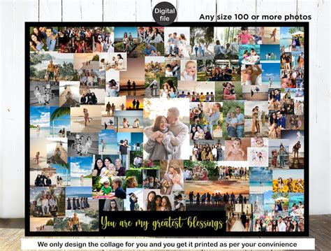 Buy Family Big Collage Frame With 100 Photos, Parent's Wedding ...