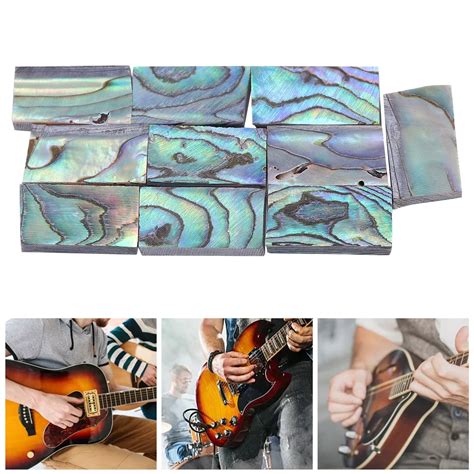 Buy Garosa Guitar Fretboard Inlays Materials 10Pcs Abalone Shell Inlay ...