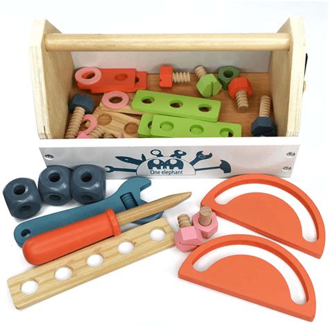 Playbox Pretend Play Toy Wooden Tool Kit - 31 pcs – AllThingsBaby.com