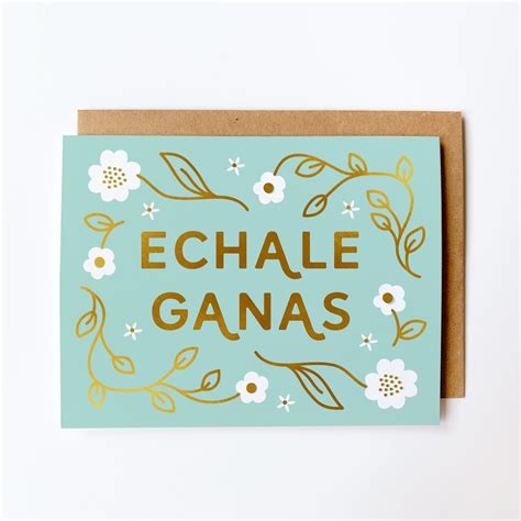 Echale Ganas Card - Etsy