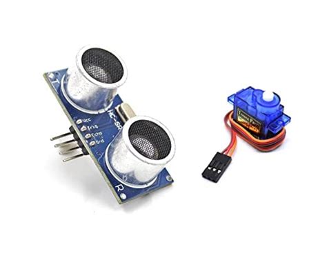 QBM Sg90 Servo Motor and Ultrasonic Sensor for Arduino Projects - Combo ...