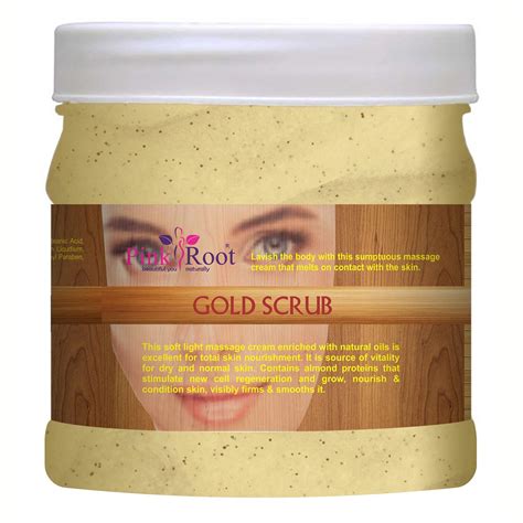 Pink Root Gold Scrub Enriched with Orange Peel & Gold Dust (500 ml), R