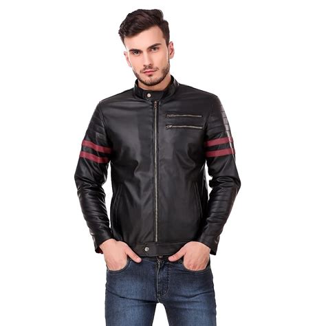 Buy Leather Retail Men's Solid Regular Jacket (LRW002_Black_M) at Amazon.in