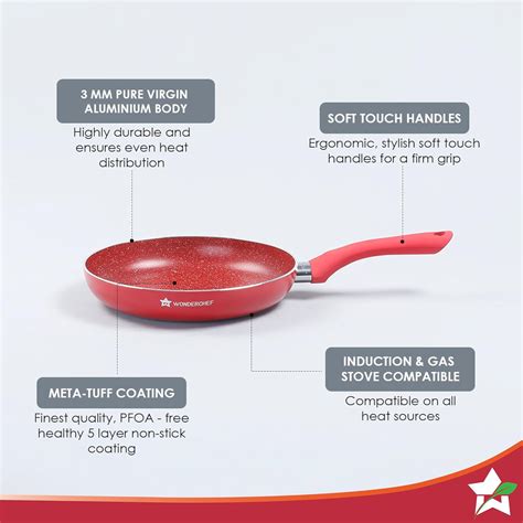 Wonderchef Royal Velvet 24 cm Non-Stick Fry Pan