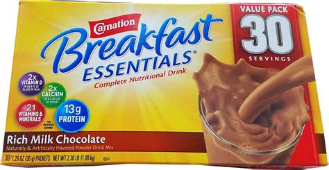 Carnation Breakfast Essentials Rich Milk Chocolate Instant Breakfast ...