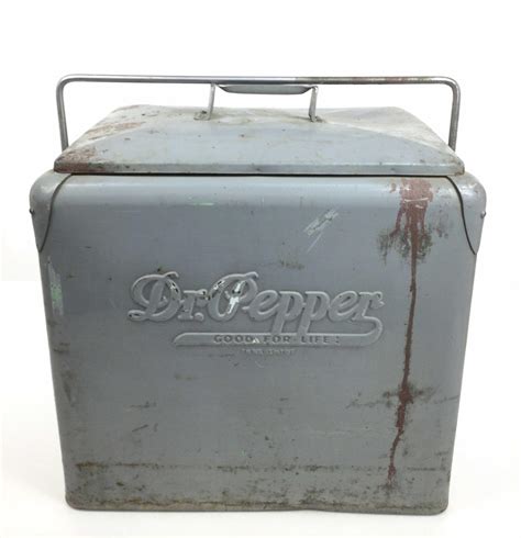 Lot - Vintage Dr. Pepper Advertising Cooler