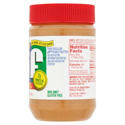 Peanut Butter Nutrition Label Jif at Cheryl Allison blog