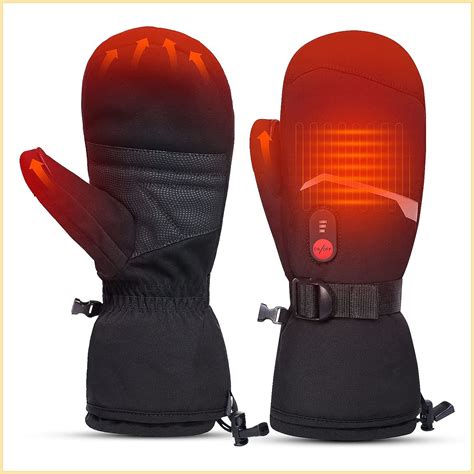 SAVIOR HEAT Heated Mittens Gloves for Men and Women, Rechargeable ...