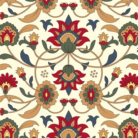 Persian pattern hand drawn persian carpet pattern8 | Premium Vector