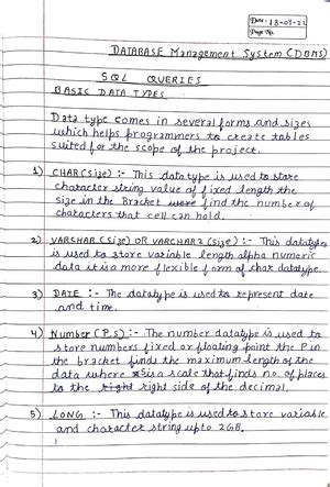 Sql assignment - Database management systems - IPU - Studocu