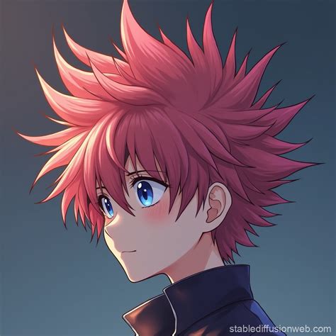 Spiky Anime Hairstyle Portrait | Stable Diffusion Online