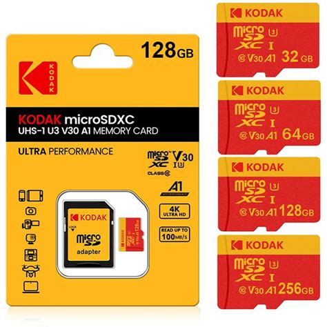 Kodak Micro SD Card Red Memory Card 64GB 128GB 256GB • Price