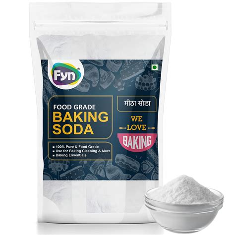 FYN Pure Baking Soda Powder (1kg) - Aluminium Free & Food Grade - For ...