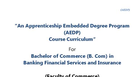 (AEDP) B.Com Banking & Finance Program Outcomes and Course Details ...