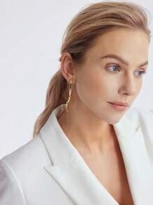 MOTF PREMIUM Brincos Personalizados De Ouro 18k Banhados Em Fio Torcido ...