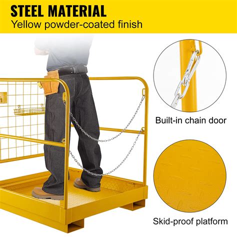 BestEquip 1 36"x36" Forklift Safety Cage, Yellow- Buy Online in India ...