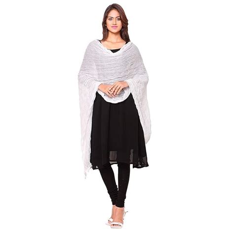 Buy COTTON INDIA jaipur cotton Plain Dupatta Chunni With Pom Pom Lace ...