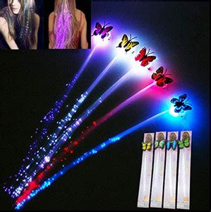 Newvent 12Pcs LED Flashing Radiant Light Butterfly Hairpin Hair Braids ...