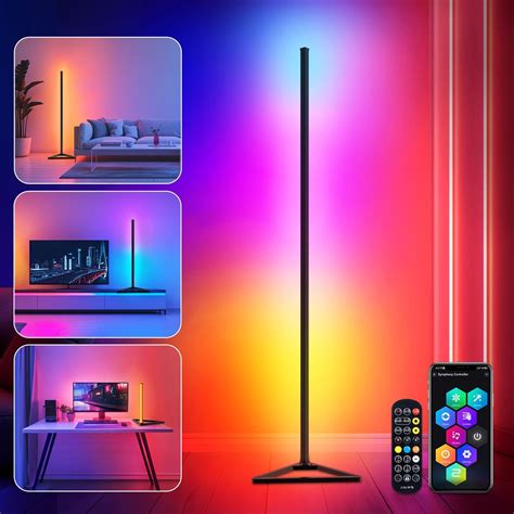 ORUS RGB Corner Floor Lamp LED Corner Light Includes Smart RGB Bulb ...