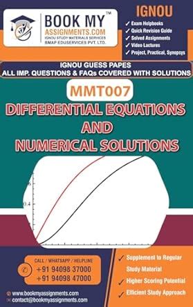 Buy MMT 007 Differential Equations and Numerical Solutions | IGNOU ...