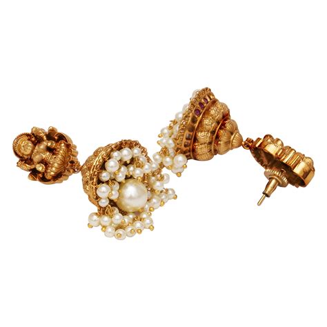 Gold Opulence Gold Plated Goddess Lakshmi Motifs Faux Pearls Lavish Je ...