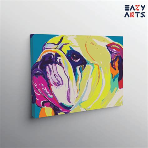 Dog Pitbull Abstract Paint By Numbers Kit – eazyarts.in