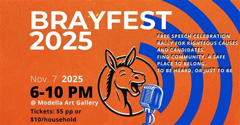 BrayFest 2025 - PCD Free Speech Celebration, Rally for Righteous Causes ...